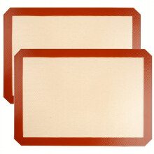 EASTIN 2pcs Non-Stick Silicone Baking Mats – Heat Resistant, Reusable Oven Liners for Macaron, Cookie, Cake Pans – Compatible with Standard Pans