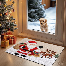 Vánoční sada koupelnových koberců protiskluzová sněhová vločka 2 ks 40x60 cm
