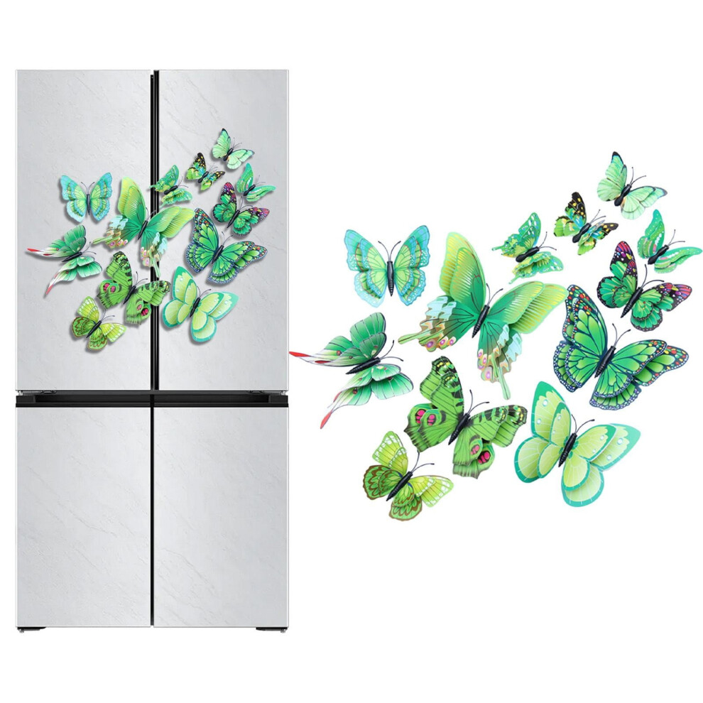 Wall Stickers,3D Lifelike Plastic Butterfly Wall Decals: Transform Your Charming Creativity 12Pcs 9083649212431