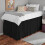 Extra Long Dorm Bed Skirt with 40" Ruffle Edge, Elastic, Easy Install – Gray, 1 Pc 1