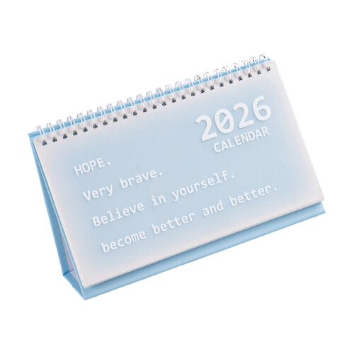 2026 monatlicher Desktop-Tischkalender, Tagesplaner,-Blau