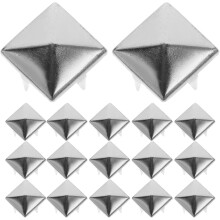 80Pièces Studs Carrés Quatre Mâchoires En Cuivre Argenté Pour Cuir