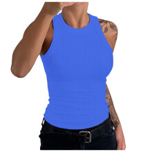 Women's Backless Tank Top Blue S