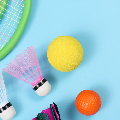 1Ensemble Raquettes Badminton Enfants Résistant Multicolor 2