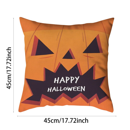Ensemble de housses de coussin d'Halloween – Motif citrouille, 1