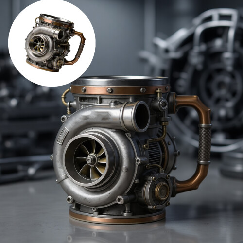 Turbocharger Inspires Resin Mug Drinking Cup with-engine cup 2