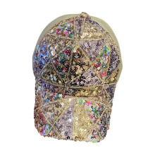Caipín Daorchluiche Seicíní Glitter, Hata Mogaill Inchoigeartaithe Hata Gréine Breathable Caipín Buaicthe Faiseanta le haghaidh Taistil, Oibre