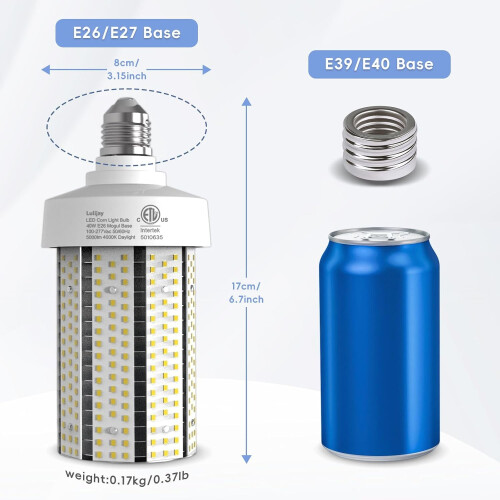 40W LED-cornlamp E26-fitting 5000lm 4000K 2-pack 2