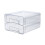 Clear Stackable Fridge Organizer Bins with Strainer Layer, Plastic Pull-Out Containers for Fruits, Veggies & Drinks 2
