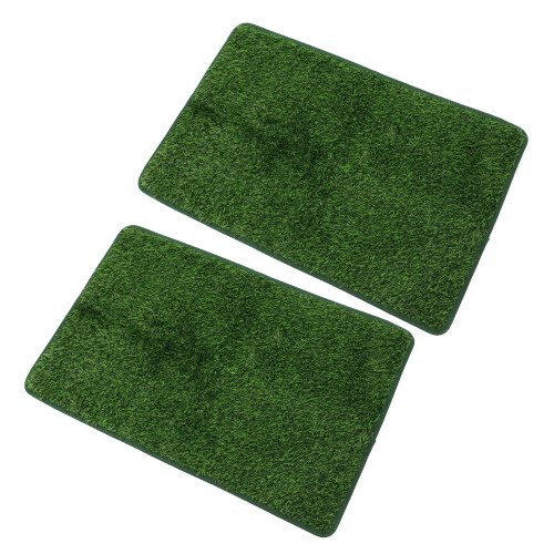 2Pièces Pour Animaux Artificielle Absorbante Vert