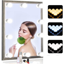 Zestaw oświetlenia Hollywood LED Vanity Mirror Light, biały, 10 żarówek