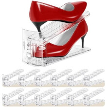 Organisateur de chaussures transparent – Réglable en 3 hauteurs,