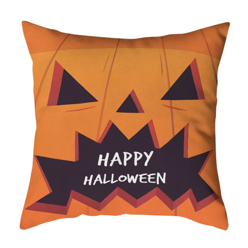 Ensemble de housses de coussin d'Halloween – Motif citrouille,