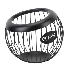 IJzeren mandje voor koffiepads en thee – Zwart, 100+