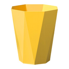 Poubelle en plastique jaune de 2,6 gallons (environ 9,8 litres) pour salles de bain, cuisines, bureaux et chambres d'étudiants.