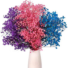 Purple-Pink-Blue Dried Baby's Breath Flowers, 17", 3000+ Stems, Natural Gypsophila Branches for Wedding, Party, Vase, DIY & Home Decor