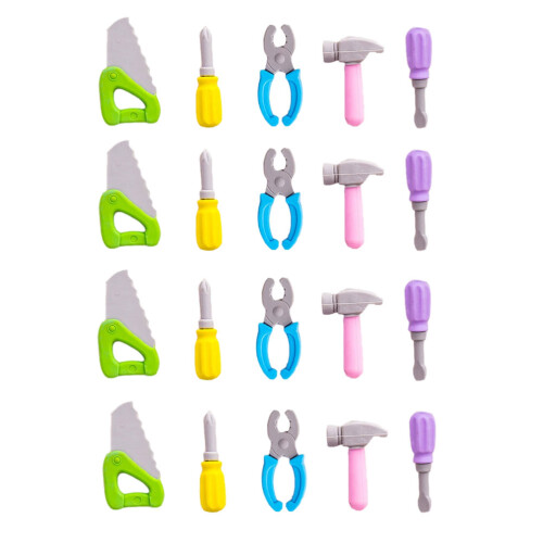 8Sets Assorted Erasers Tpr Cartoon Repair Tool for Students