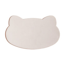 Tapis d'alimentation en silicone en forme de chat, 43 x 25 cm, anti-déversement, imperméable et antidérapant, pour chats et chiens
