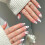 Unhas postiças francesinhas em formato amêndoa com decoração de laço de morango – 1