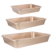 Ensemble de 3 plats à four en acier au carbone antiadhésif