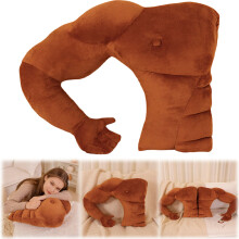 Muscle Man Body Pillow – Supportive Boyfriend Pillow for Women, Neck & Shoulder Support, Cute Plush Cuddle Companion for Bed/Sofa (17.71", 1Pc)