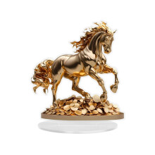 Statue de cheval en acrylique, figurine de bureau (1 pièce)