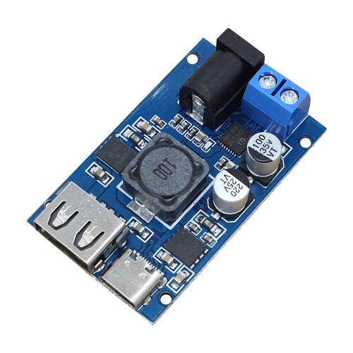 12V naar 5V step-down converter met USB-A en USB-C, 8,2–32V