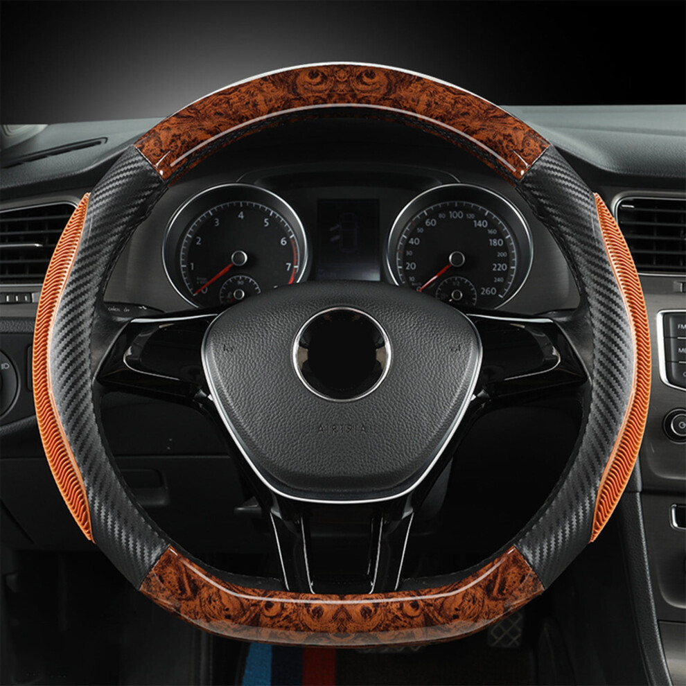 Wood Steering Wheel Cover - Universal Silicone Cover Grain 9058772267641
