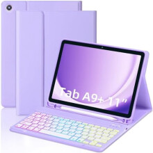 Tastaturhülle mit Regenbogen-Hintergrundbeleuchtung für Samsung Galaxy Tab A9