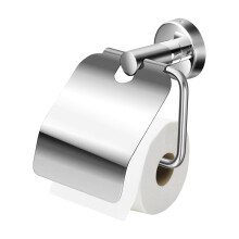 Modern väggmonterad toalettpappershållare med lock