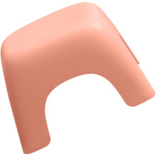 Tabouret enfant en plastique épais, repose-pieds empilable, blanc