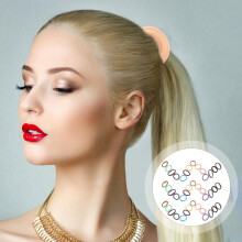 Élastiques à cheveux en nylon de couleurs assorties pour cheveux épais et fins, 200 pièces pour femmes et filles