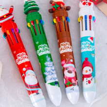Cute Christmas Ballpoint Pen Set with Cartoon Ornaments – Indoor Decor, Office Supplies & Stationery – Ideal Gift for Boys & Girls – Compatible