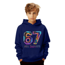 Felpa con cappuccio per ragazzi e ragazze Funny67Design6 7Graphic Felpe larghe casual in morbido pile Felpa per la scuola
