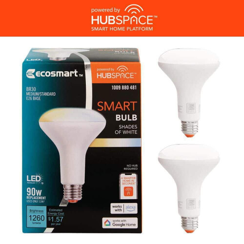 Smart BR30 justerbar hvit LED-flomlyspære 90 W