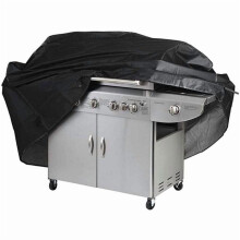 Barbecue Cover BBQ Protective Tarpaulin Anti-UV Anti-water Anti-moisture with Storage Bag Black (170 x 61 x 117cm)