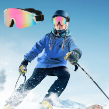 Windproof Ski Goggles for Men & Women | Anti-Fog UV Protection Snow Goggles | HD Lens for Skiing & Snowboarding | One Size Fits All Adults