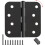 4inch Matte Black Door Hinges3Pack5/8inch Radius 1
