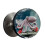 Deurknop van hars met retro bloemendesign, transparant, 1 stuk 1
