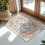 60x90 cm vaskbart boho-tæppe, skridsikkert blomsterdesign 1