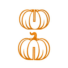 Κοίλο μεταλλικό στολίδι κολοκύθας για το Halloween