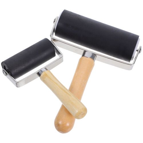 8Pièces Rouleaux Bois Multi Caoutchouc Pour Impression 1