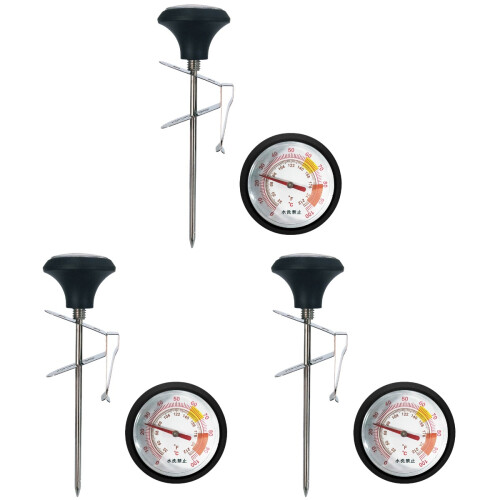 3Ensembles Thermomètres Viande Acier Inoxydable Argent 1
