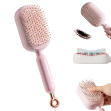 Retractable Cushion Massage Comb Brush, Anti Static Self Cleaning Hair Brush,Retractable Hair Comb for Women Men Home Travel