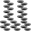 28Pcs Black Plastic Dessert Plates Multipurpose Storage Trays 7