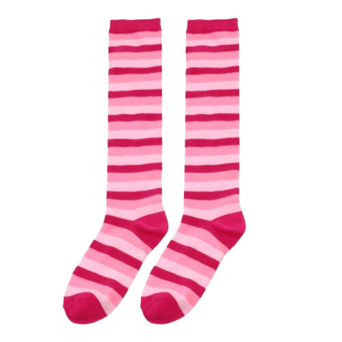 Chaussettes unisexes rayées colorées arrivant aux genoux