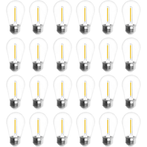 Edisonlampen S14Plastic24-Pack1W2200K Warm Wit E26
