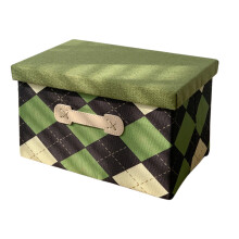 Fabric Stackable Large Capacity Drawer Storage Box Wardrobe Closet Organizer Bin for Clothing Accessories ( Green )