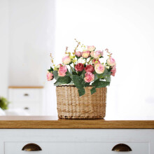 Bouquet de 21 roses en soie, fleurs artificielles pour mariage DIY, centres de table, enterrement de vie de jeune fille et décoration intérieure