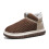 Men's Slippers Autumn Winter Brown Solid Color Thick Sole 45 3
